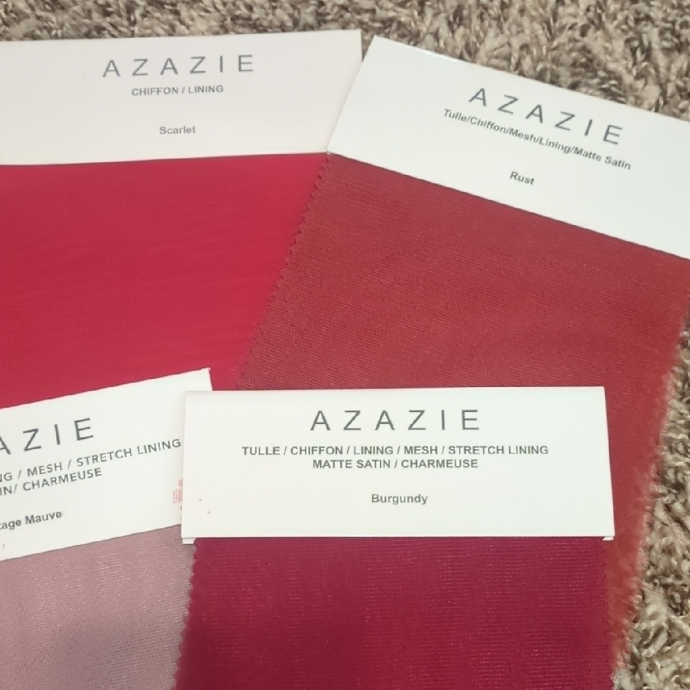 Azazie Swatch Collection in Reds, Pinks, And Mauve Shades - Picture 4 of 4
